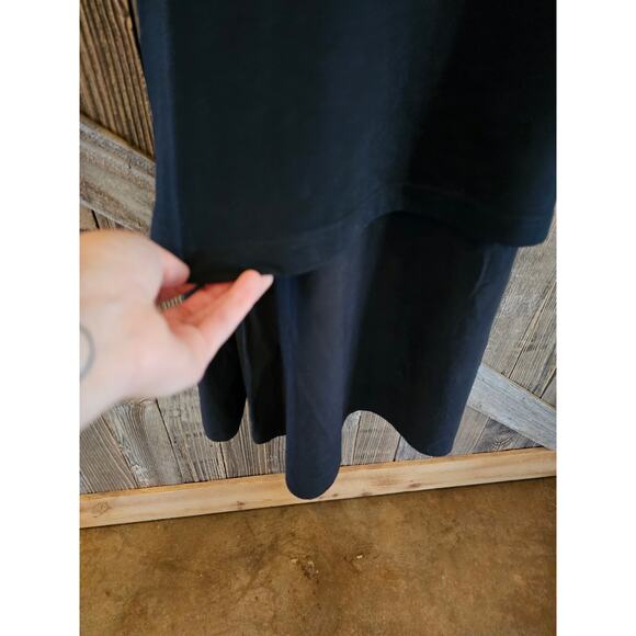 Cos black long Layered lower pleat ruffle sweater dress short sleeve grunge emo - Picture 3 of 9